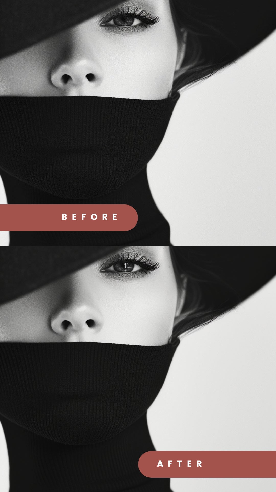 "Eye Light Brushes" Photoshop tools enhance eye brightness and reflections, making portraits more vivid and expressive. Perfect for professional retouching.