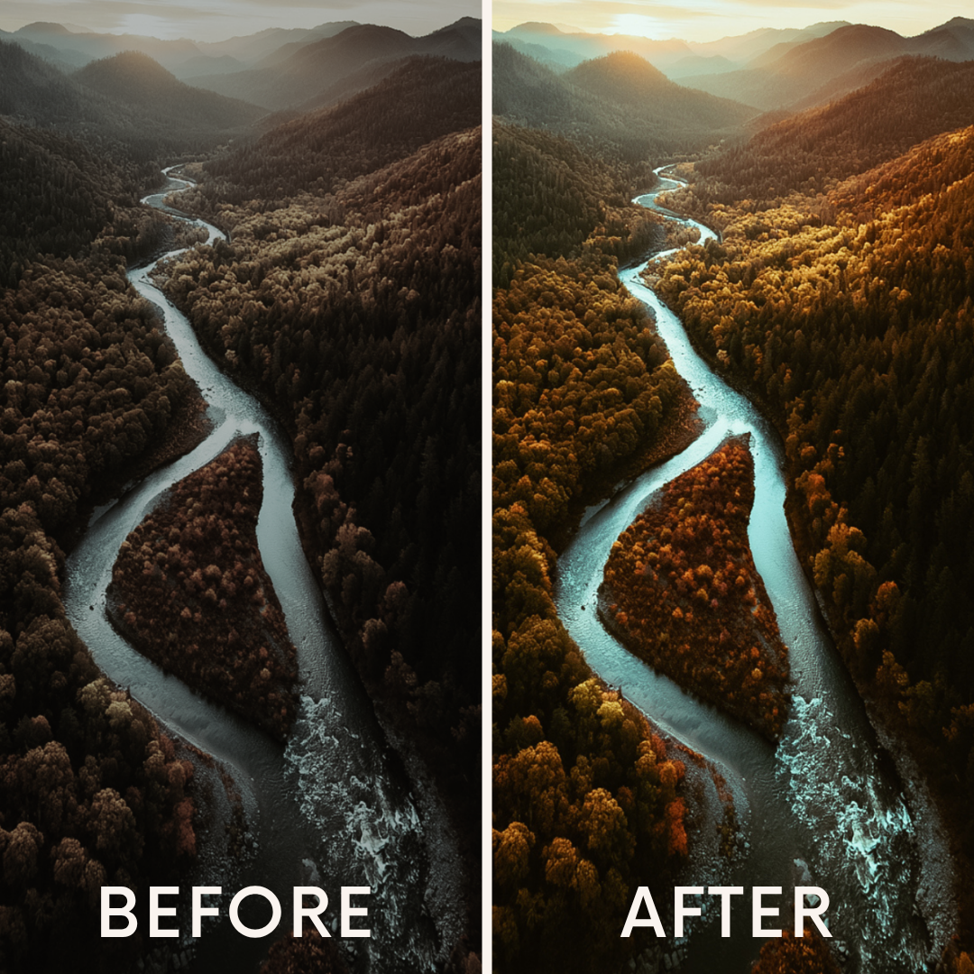 Landscape Color Lightroom Preset example — before and after by Laura Zambelli