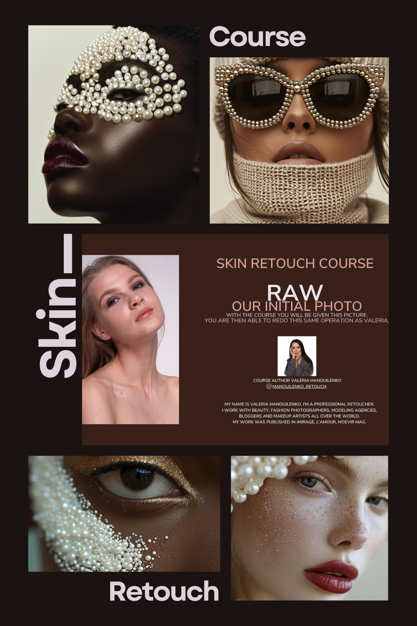 Discover the Skin Retouch Course: Learn professional techniques to enhance your photos, from initial RAW edits to flawless skin retouching with LA Zambelli PH.